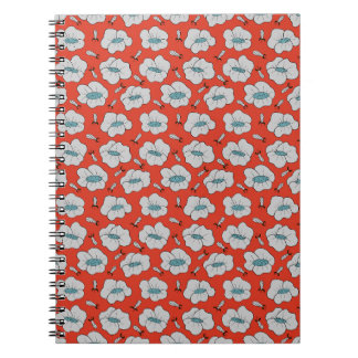 Caderno de Fotos com Espiral Laranja Floral