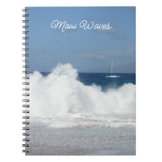 Caderno de Fotos das Ondas de Maui em Espiral