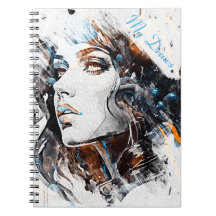 Caderno de Fotos em Espiral com Retrato Feminino B