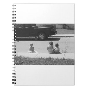 Caderno de Fotos em Espiral de 3 Garotas e um Gato