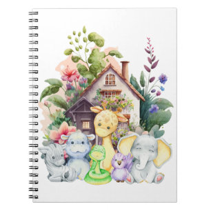 Caderno de Fotos em Espiral de Animais Fofos