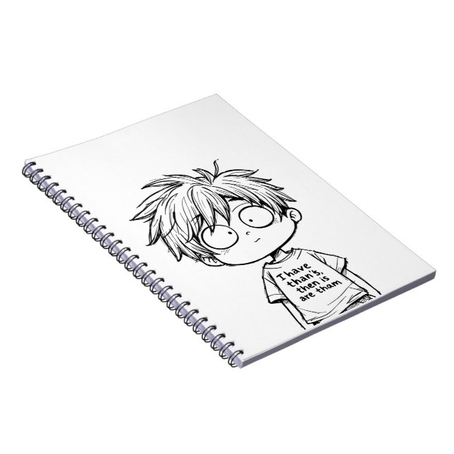 Caderno de Fotos em Espiral de Garoto Anime Chibi  (Lado Direito)