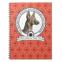 Caderno de Fotos em Espiral do Cão de Caça do Fara