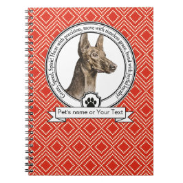 Caderno de Fotos em Espiral do Cão de Caça do Fara