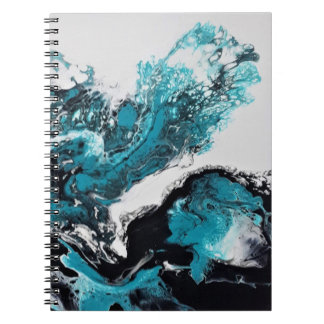 Caderno de fotos espiral abstrato Vawes