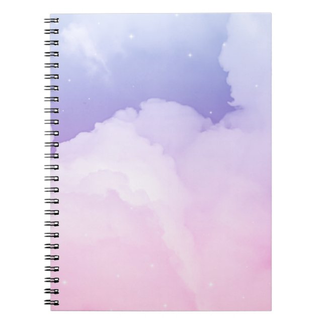 Caderno de Fotos Espiral com Aquarela Rosa (80 Pág (Frente)