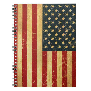 Caderno de fotos espiral com bandeira vintage grun