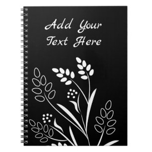 Caderno de Fotos Espiral com Desenho de Folhas Flo
