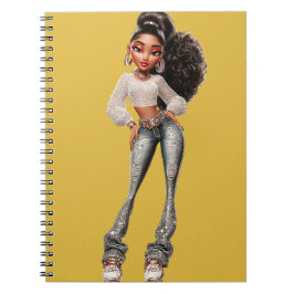 Caderno de Fotos Espiral com Mostarda Glow Getter