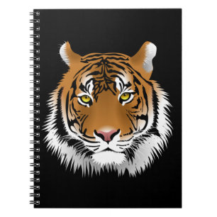 Caderno de Fotos Espiral com Rosto de Tigre