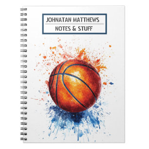Caderno de Fotos Espiral de Basquete de Volta às A