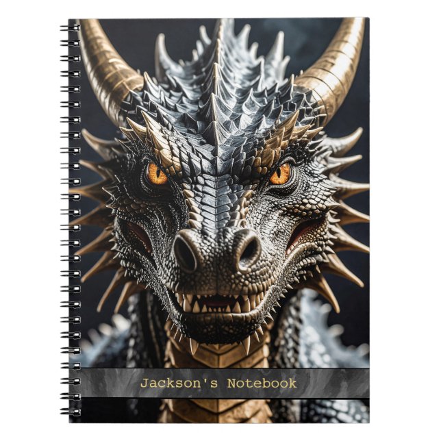 Caderno de Fotos Espiral de Dragão (Frente)