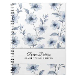 Caderno de Fotos Espiral de Flores em Aquarela Vin