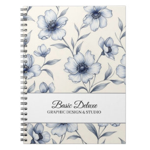 Caderno de Fotos Espiral de Flores em Aquarela Vin