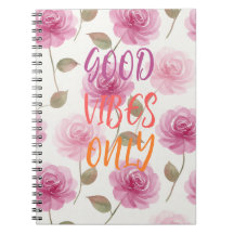 Caderno de Fotos Espiral de Rosas Rosa