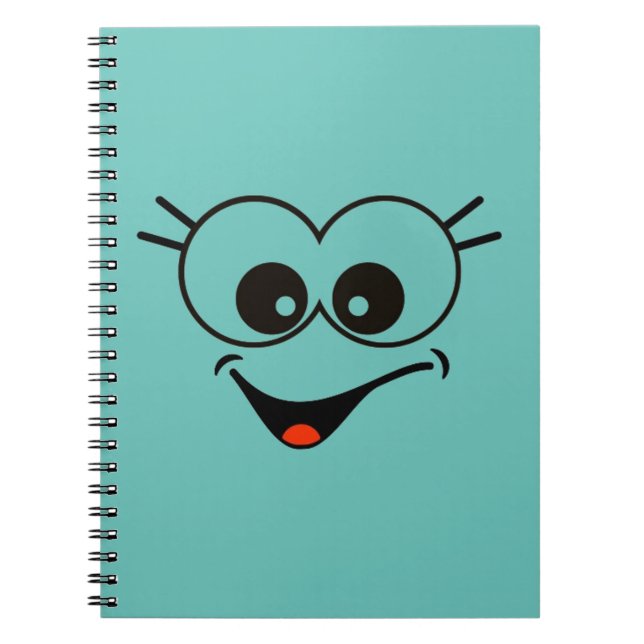 Caderno de Fotos Espiral de Rosto Sorridente (Frente)