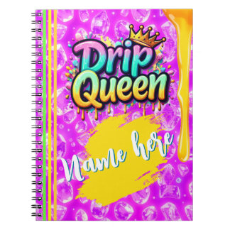 caderno de fotos espiral drip queen