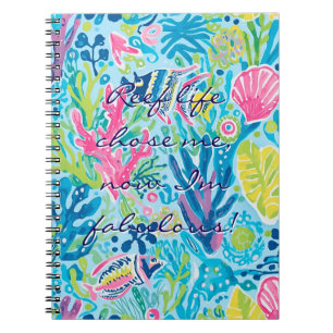 Caderno de fotos espiral em gráfico elegante