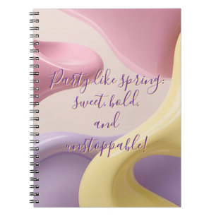 Caderno de fotos espiral em gráfico elegante