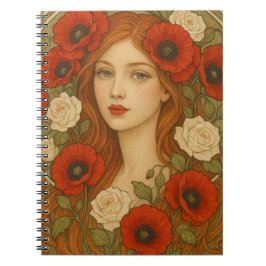 Caderno de fotos espiral estilo Art nouveau
