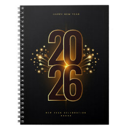 Caderno de Fotos Espiral - Feliz Ano Novo 2026