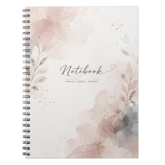 Caderno de Fotos Espiral Floral Estético