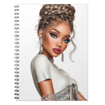 Caderno de Fotos Espiral Garota Glam com Córset de