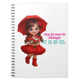 Caderno de Fotos Espiral Inspirador da Menina Chib