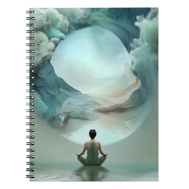 Caderno de Fotos Espiral Meditação Mística Zen (Frente)