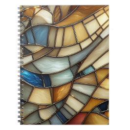 Caderno de Fotos Espiral Ondas de Vidro Colorido