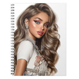 Caderno de Fotos Espiral Pérola e Rhinestone Glam