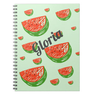 Caderno de Fotos Espiral Personalizado de Melancia