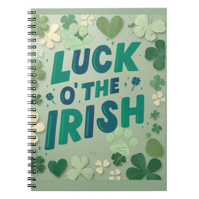 Caderno de Fotos Espiral Sorte do Irlandês (Frente)