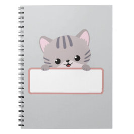 Caderno de Gato Fofo – Diário Espiral Personalizad