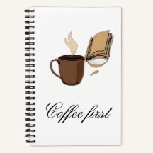 Caderno de Jornal Minimalista Linha de Arte 'Café