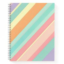 Caderno de Listras Pastel