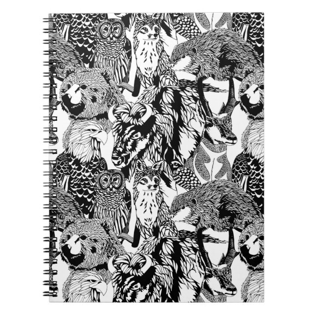 Caderno de madeira do bicho do crachá (Frente)