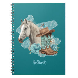 Caderno de Notas Espiral Cavalo Western