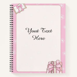 Caderno de Notas Rosa de Menina com Estilo Documen