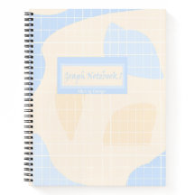 Caderno de papel milimetrado pastel