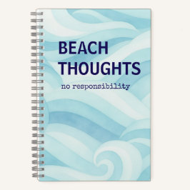 Caderno de Pensamentos na Praia | Vibrações da Pra
