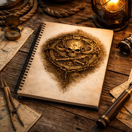 Caderno de Pirata da Moeda Amaldiçoada – Capa de P