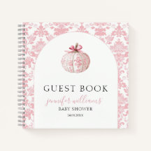 Caderno de Presentes de Livro de Visitas de Chá de