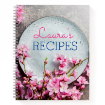 Caderno de Receitas Florais Personalizado – Nome P