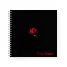 Caderno de rosa personalizado