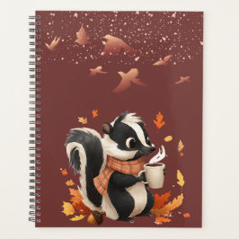 Caderno de Skunk de Outono Fofo - planejadores esc