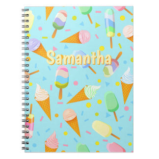Caderno de Sorvete Personalizado | Doce Verão