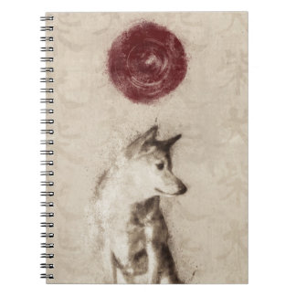 Caderno de Sun de ascensão Shiba Inu