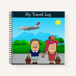 Caderno de Viagem Alegre - Presente Fofo para Viaj