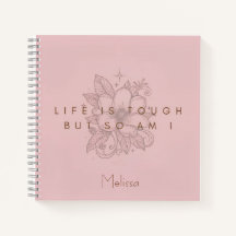 Caderno Diário A Vida É Difícil, Eu Também Sou